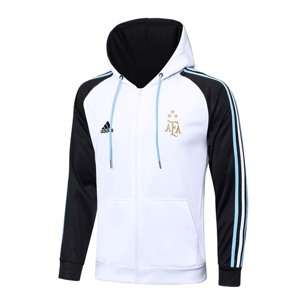 Top Chandal Con Capucha Argentina 2022/23 Blanco Negro